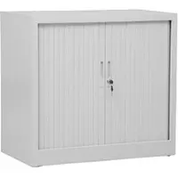 Gürkan G-Office Rollladenschrank SDC.0708, aus Metall, abschließbar, 80 x 75 x 46 cm (B/H/T), lichtgrau, 1 Boden