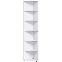 Geramöbel Aktenregal Flex, S-346010-W, aus Holz, Eckregal, 6 Ordnerhöhen, 40 x 216 x 40 cm (B/H/T), weiß