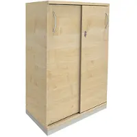 Fm Büromöbel Schiebetürenschrank »Sidney« 80 cm breit 3 OH königsahorn, 80x113.3x44.2 cm