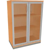 Fm Büromöbel Aktenschrank »Sidney« 3 OH klare Acrylglastüren braun, 80x113.3x44.2 cm