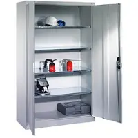 Californian Products CP Stahlschrank mit Flügeltüren 120 x 195 cm grau, 120x195x50 cm