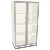Fm Büromöbel Aktenschrank »Sidney« 4 OH klare Acrylglastüren weiß, 80x151.7x44.2 cm
