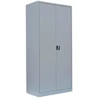 LÜLLMANN Aktenschrank 530350, aus Metall, abschließbar, 92,5 x 195 x 50 cm (B/H/T), lichtgrau