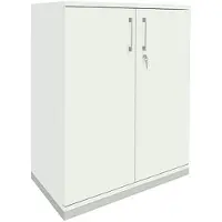 Fm Büromöbel Aktenschrank abschließbar für 3 Ordnerhöhen Breite 100 cm »Oldenburg« weiß, 100x113.3x44.2 cm