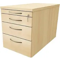 Fm Büromöbel Schubladen Rollcontainer Tiefe 80 cm »Sidney« einheitliches Dekor königsahorn, 43.4x54x80 cm