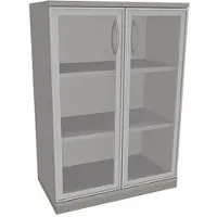 Fm Büromöbel Aktenschrank »Sidney« 3 OH klare Acrylglastüren grau, 80x113.3x44.2 cm