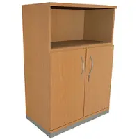 Fm Büromöbel Kombischrank »Sidney« 3 OH 1 offenes Fach 2 Türen braun, 80x113.3x44.2 cm