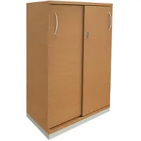 Fm Büromöbel Schiebetürenschrank »Sidney« 80 cm breit 3 OH braun, 80x113.3x44.2 cm