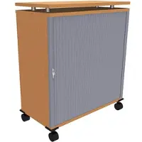 Fm Büromöbel Mobiler Rollladenschrank »Sidney« braun, 97.3x103.8x46.3 cm