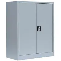 LÜLLMANN Aktenschrank 530310, aus Metall, abschließbar, 80 x 100 x 38 cm (B/H/T), lichtgrau