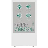 PaperFlow Trennwand »Easyscreen« mit Info-Motiv »Hygiene-Vorgaben« 94 x 39 x 174 cm weiß, 94x174x39 cm