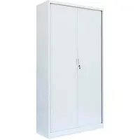 LÜLLMANN Rollladenschrank 555157, aus Metall, abschließbar, 100 x 195 x 46 cm (B/H/T), weiß, 4 Böden