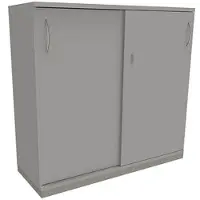 CERTEO fm Büromöbel Schiebetürenschrank »Fastline« 120 cm breit 3 OH grau, 120x113.3x44.2 cm