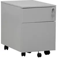 Gürkan Stahl-Rollcontainer mit Hängeregistratur grau, 39x55x59 cm