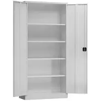 Classix Aktenschrank X-530350, aus Metall, abschließbar, 92 x 194,5 x 50 cm (B/H/T), lichtgrau
