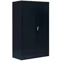 LÜLLMANN Aktenschrank 530299, aus Metall, abschließbar, 80 x 120 x 38 cm (B/H/T), schwarz