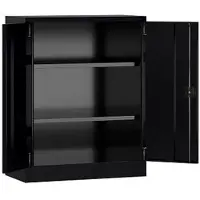 Classix Aktenschrank X-530319, aus Metall, abschließbar, 80 x 100 x 38 cm (B/H/T), schwarz