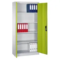 C+P CP-Möbel Aktenschrank Acurado, aus Metall, abschließbar, 93 x 195 x 40 cm (B/H/T), grün / lichtgrau