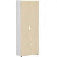 Geramöbel Aktenschrank Flex, aus Holz, abschließbar, 80 x 216 x 42 cm (B/H/T), ahorn / weiß