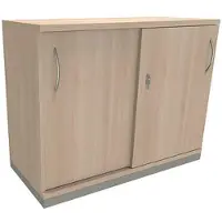 Fm Büromöbel Schiebetürenschrank »Sidney« 100 cm extrabreit 2 OH braun, 100x78.1x44.2 cm