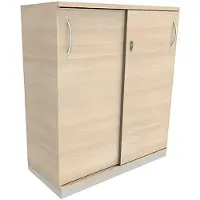 Fm Büromöbel Schiebetürenschrank »Sidney« 100 cm extrabreit 3 OH braun, 100x113.3x44.2 cm
