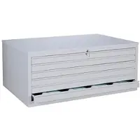 LÜLLMANN Planschrank - 6 Schubladen - DIN A1 grau, 113.5x60.5x83.5 cm