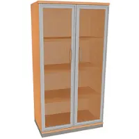 Fm Büromöbel Aktenschrank »Sidney« 4 OH klare Acrylglastüren braun, 80x151.7x44.2 cm