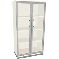 Fm Büromöbel Aktenschrank »Oldenburg« 4 OH klare Acrylglastüren weiß, 80x151.7x44.2 cm