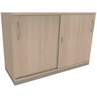 Fm Büromöbel Schiebetürenschrank »Fastline« 120 cm breit 2 OH braun, 120x78.1x44.2 cm