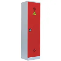 LÜLLMANN Umweltschrank 566244, grau / feuerrot, 50 x 195 x 42,2cm, 4 Wannenböden