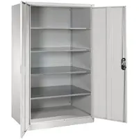 Californian Products CP Stahlschrank mit Flügeltüren 120 x 195 cm grau, 120x195x80 cm