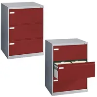 Californian Products CP Hängeregistraturschrank A4 rot, 78.7x104.5x59 cm