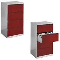 Californian Products CP Hängeregistraturschrank A4 rot, 78.7x135.7x59 cm