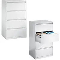 C+P Hängeregistraturschrank Acurado, H1357xB787xT590mm, Front Verkehrsweiß, Korpus Verkehrsweiß (12934-312)