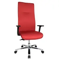 Topstar XXL Bürostuhl Big Star 30, BT390T W51 Stoff rot, Gestell alu