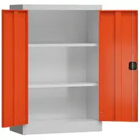Classix Aktenschrank X-530294, aus Metall, abschließbar, 80 x 120 x 38 cm (B/H/T), rot / lichtgrau