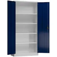 Classix Aktenschrank X-530341, aus Metall, abschließbar, 92,5 x 195 x 42 cm (B/H/T), blau / lichtgrau