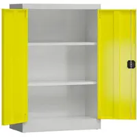 Classix Aktenschrank X-530296, aus Metall, abschließbar, 80 x 120 x 38 cm (B/H/T), gelb / lichtgrau
