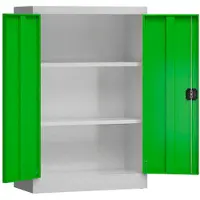 Classix Aktenschrank X-530295, aus Metall, abschließbar, 80 x 120 x 38 cm (B/H/T), grün / lichtgrau