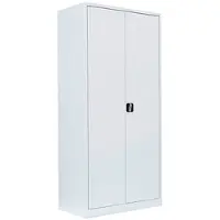 LÜLLMANN Aktenschrank 530347, aus Metall, abschließbar, 92,5 x 195 x 42 cm (B/H/T), weiß