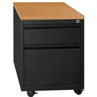 Gürkan Stahl-Rollcontainer mit Hängeregistratur schwarz, 46x62x79 cm