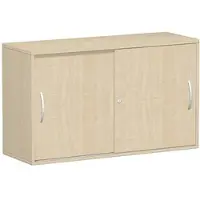 Geramöbel Schiebetürenschrank Flex 312153-AA, abschließbar, aus Holz mit 2 Fachböden, 120 x 72 x 43 cm (B/H/T), ahorn