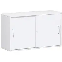 Geramöbel Schiebetürenschrank Flex 312153-WW, abschließbar, aus Holz mit 2 Fachböden, 120 x 72 x 43 cm (B/H/T), weiß