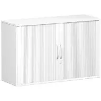 Geramöbel Rollladenschrank Flex, S-312110-SW, aus Holz, abschließbar, 120 x 72 x 42,5cm (B/H/T), silber / weiß