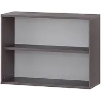 MÖBELPARTNER Aktenregal Serie 4000, aus Holz, 2 Ordnerhöhen, 100 x 77,4 x 40 cm (B/H/T) eschegrau