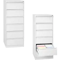 Gürkan Karteischrank für A5 weiß, 53x132x62 cm