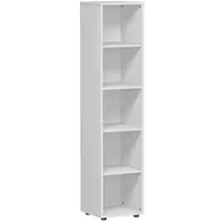Geramöbel Aktenregal Flex, S-345001-L, aus Holz, 5 Ordnerhöhen, 40 x 181 x 40 cm (B/H/T), lichtgrau