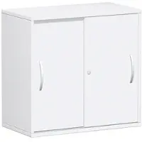 Geramöbel Schiebetürenschrank Flex 382502-WW, abschließbar, aus Holz mit 1 Fachboden, 80 x 80 x 43 cm (B/H/T), ahorn