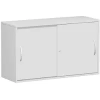 Geramöbel Schiebetürenschrank Flex 312153-LL, abschließbar, aus Holz mit 2 Fachböden, 120 x 72 x 43 cm (B/H/T), lichtgrau