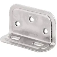 GAH Alberts Alberts Breitwinkel ungleichschenklig geprägt, 25 x 40 x 70 mm, verzinkt oder weiß, zum Aufschrauben